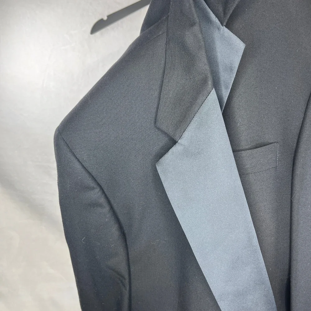 Burberry London Men's Black Wool‎ Tuxedo Jacket Formal Evening Wear 43L